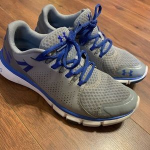 Grey & Blue Under Armour Tennis Shoes